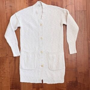 Alex Mill - Marni Cable Knit Cardigan Sweater‎ Womens S Cotton/Linen Beige FLAW